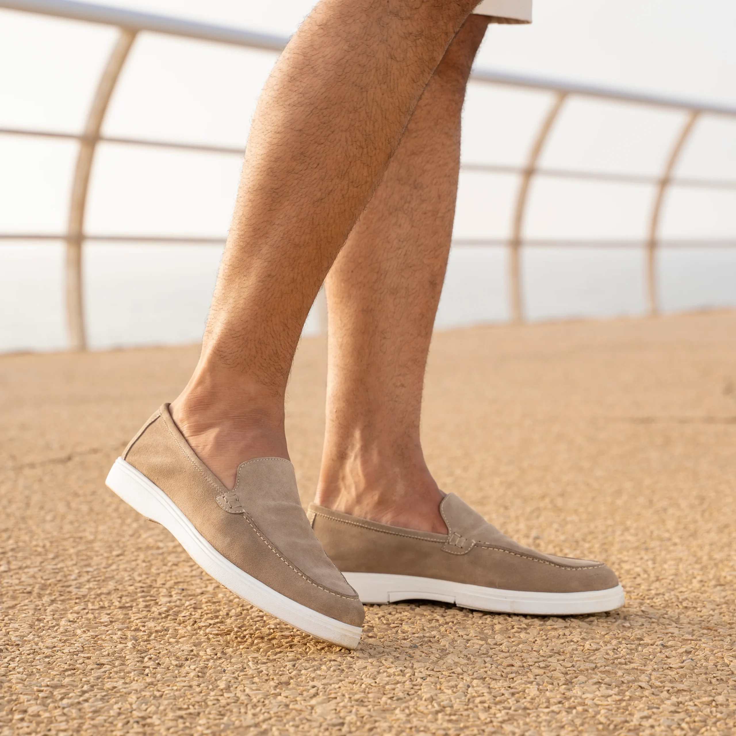 Preston: Mocassin Homme - Daim Beige – Image 3