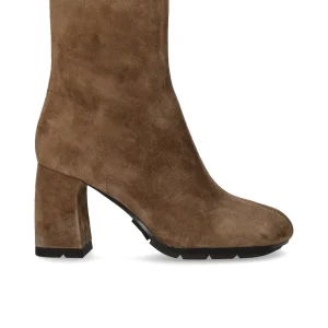 ASH ECLAT BEIGE HEELED ANKLE BOOT