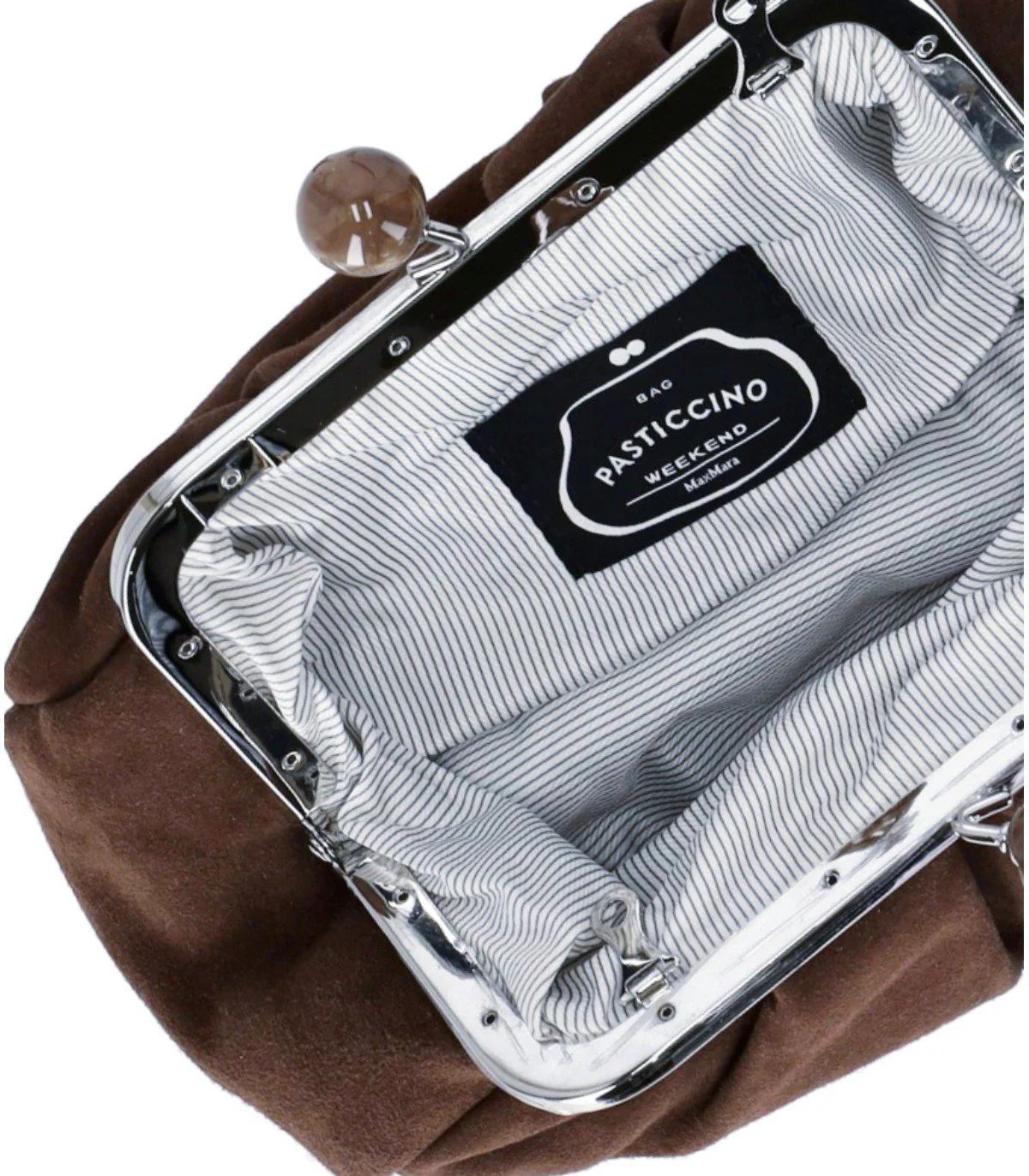 MAX MARA WEEKEND PASTICCINO VALOIS SMALL BROWN CLUTCH – Image 5