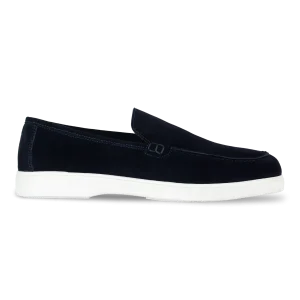 Preston : Mocassin Homme - Daim Bleu