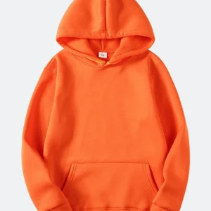 Sweat à Capuche Décontracté De Couleur Unie