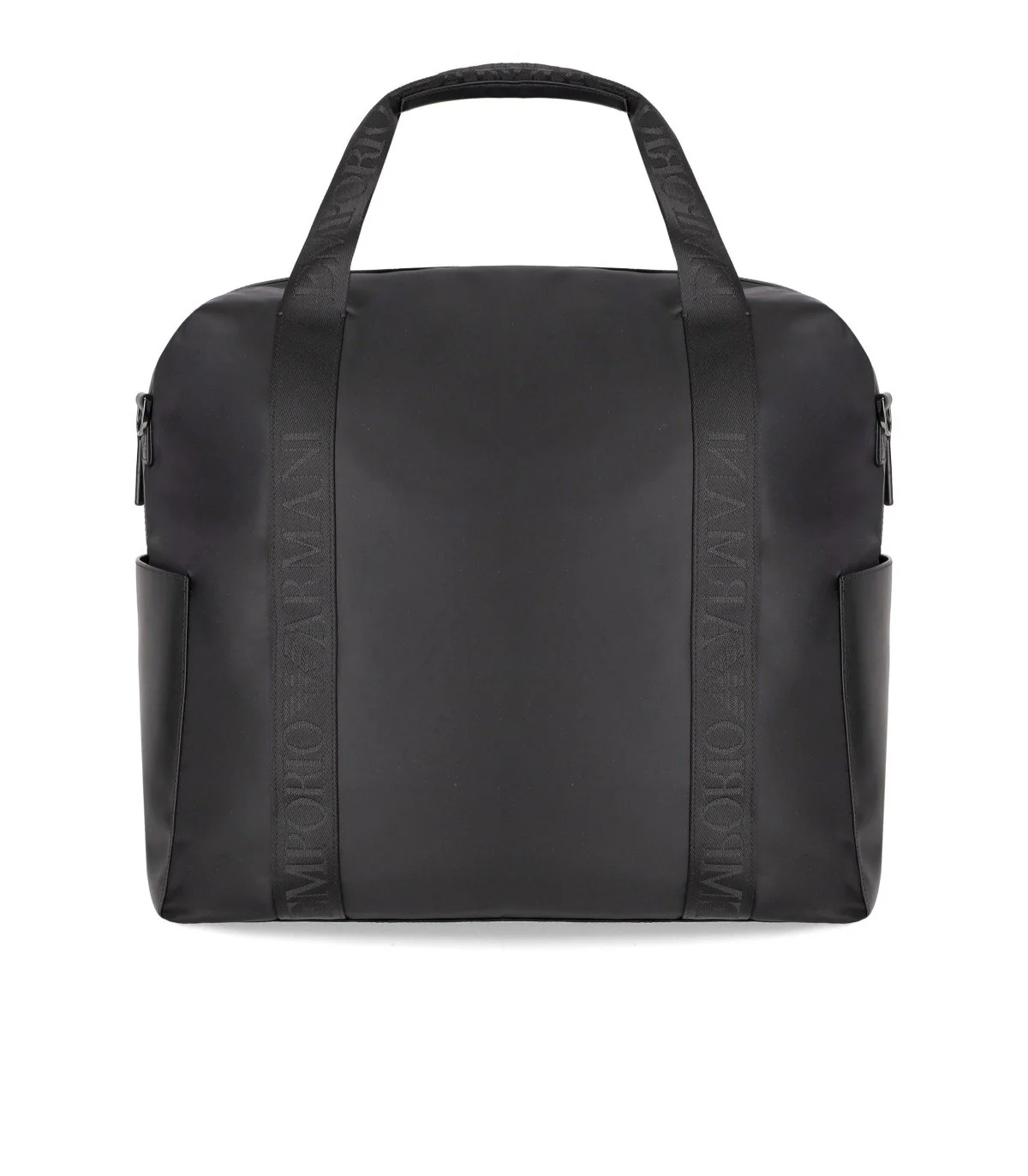 EMPORIO ARMANI NYLON BLACK DUFFLE BAG – Image 3