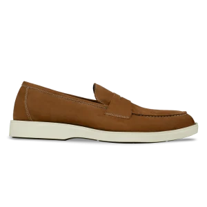 Alan: Mocassin Homme - Nubuck Marron