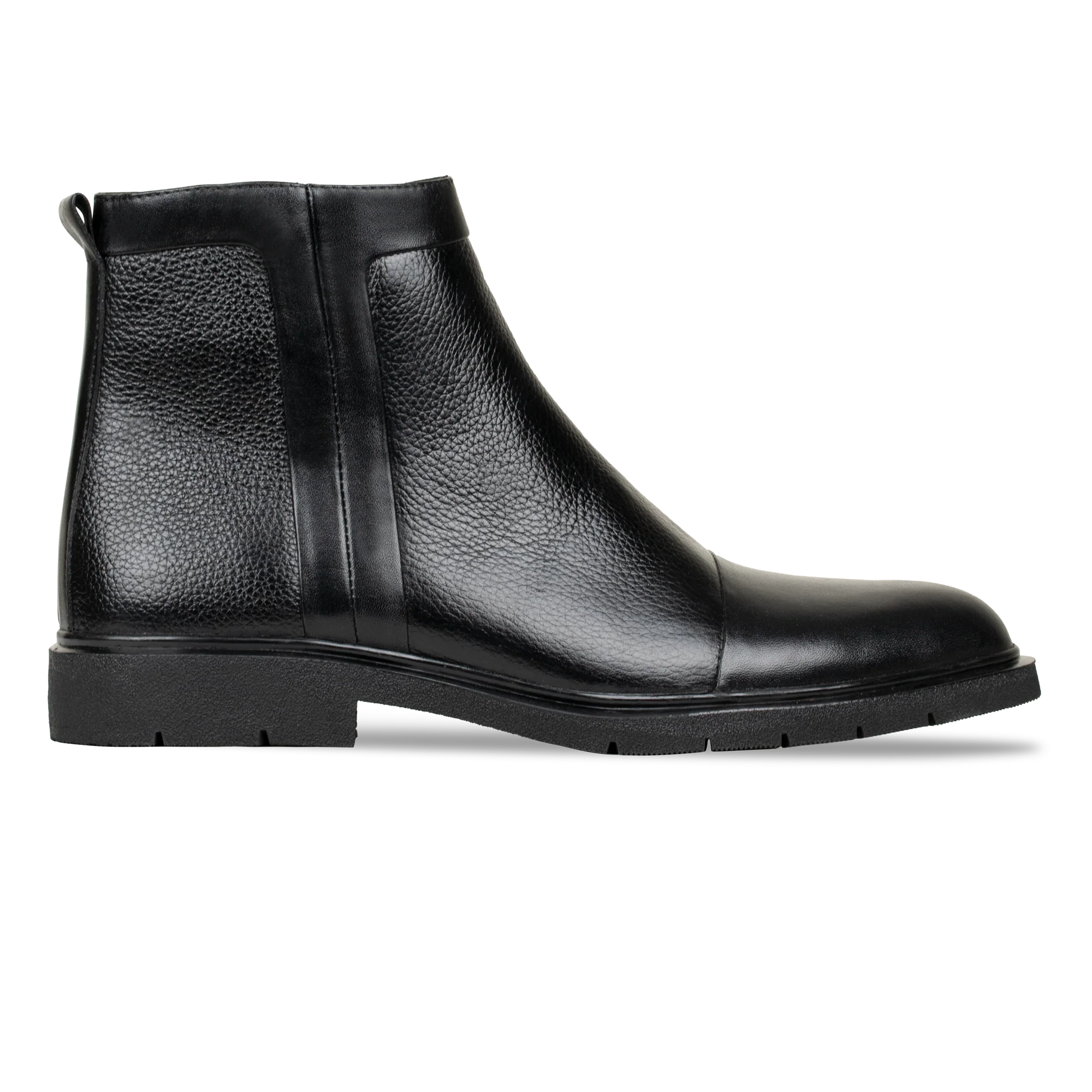 Castel: Demi Bottes Homme - Cuir Noir