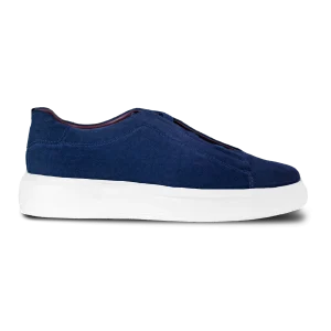 Johnson: Sneakers Homme - Daim Bleu