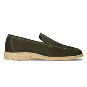 Stewart: Mocassin Homme - Daim vert