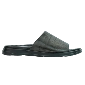 Bristol: Sandales Homme - Cuir Noir Patiné