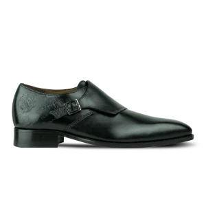 Neilston: Chaussures à boucles - Cuir Noir