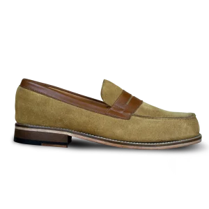 Beverley: Mocassin Homme - Daim Beige