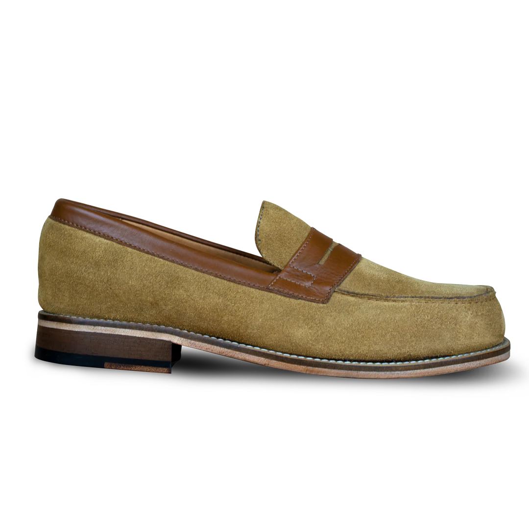 Beverley: Mocassin Homme - Daim Beige
