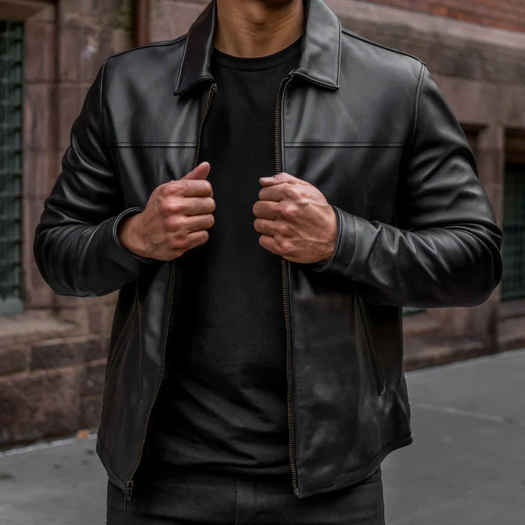 Heritage: Veste Hommes - Cuir Noir – Image 3