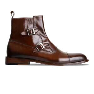 Arthur: Boots à boucles - Cuir Marron