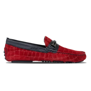 Oscar: Mocassin Homme - Daim Rouge