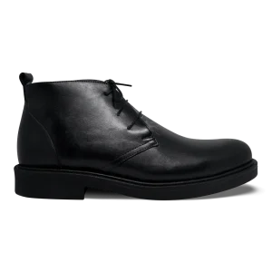 Dunber: Demi Bottes Homme - Cuir Noir