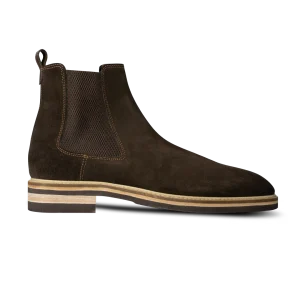Berwick: Chelsea Boots Homme - Daim Marron