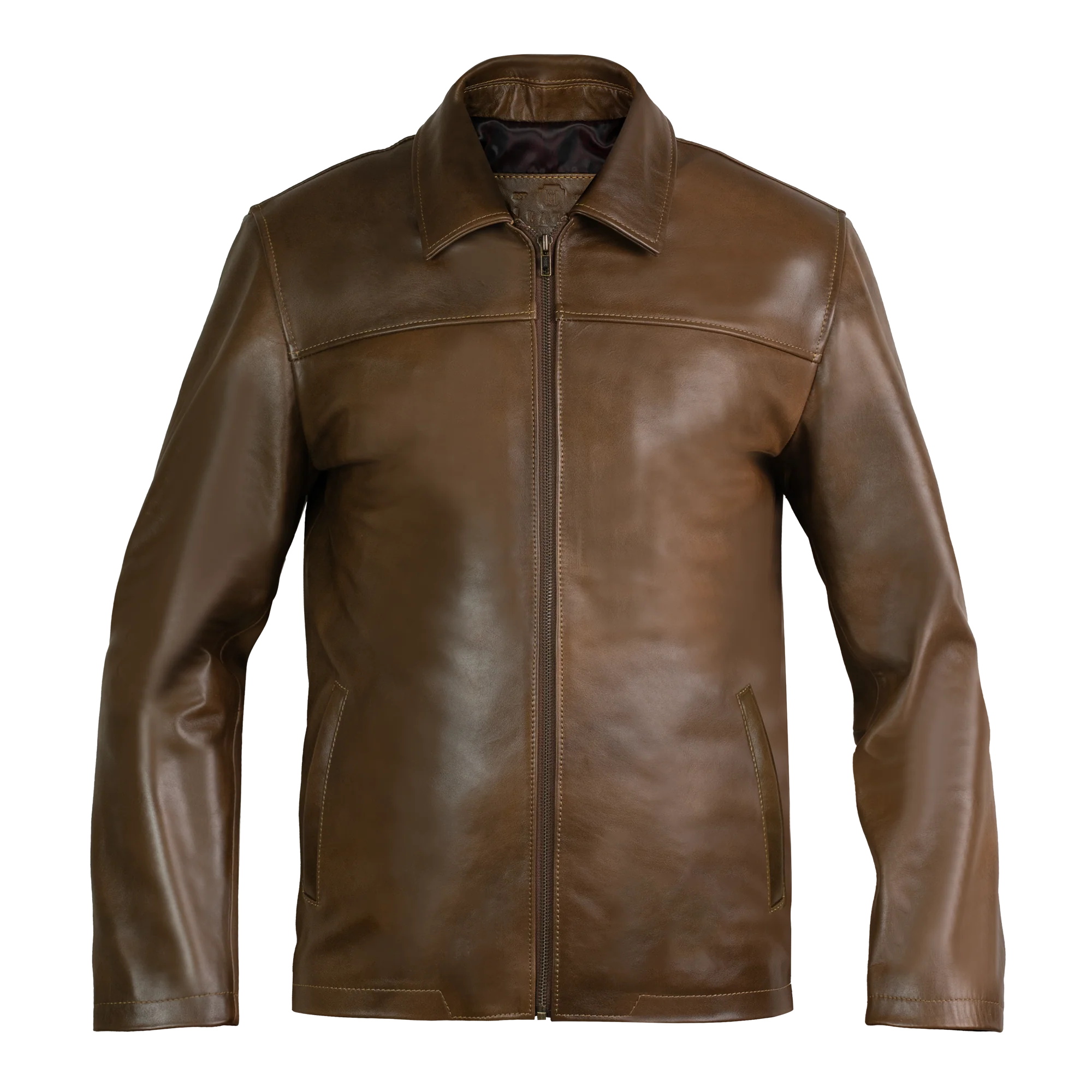 Heritage: Veste Hommes - Cuir Marron patiné – Image 2