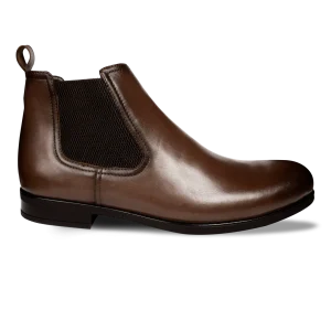 Deighton: Demi Bottes Homme - Cuir Marron