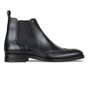 Gareth: Chelsea Boots Homme - Cuir Noir