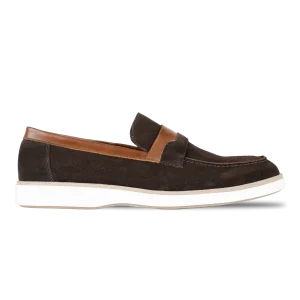 Phelps: Mocassin Homme - Daim Marron