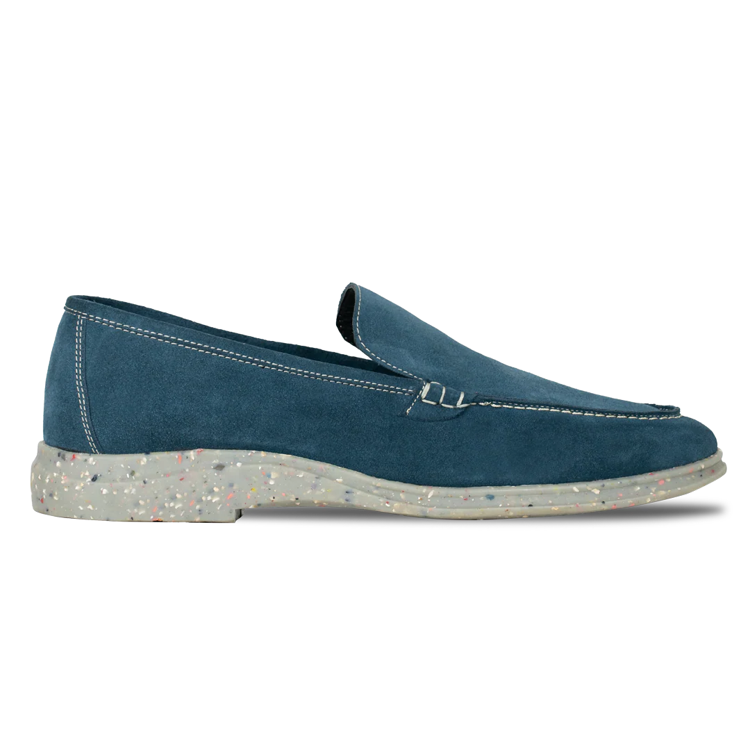 Stewart: Mocassin Homme - Daim Bleu persan – Image 2