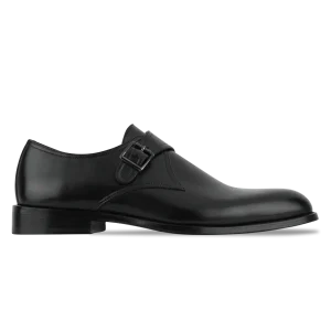 Abram: Chaussures à boucles - Cuir Noir