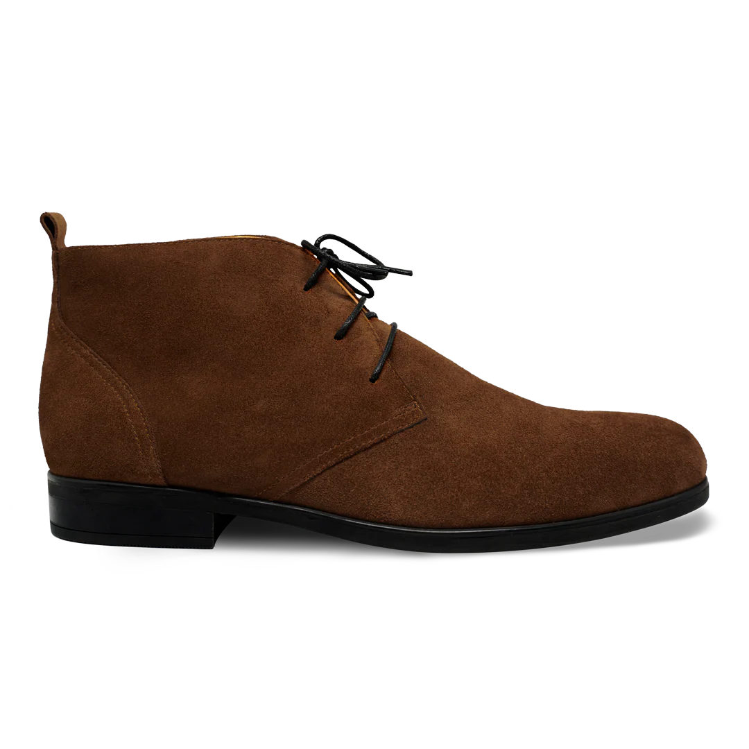 Ashley: Demi Bottes Homme- Caoutchouc Marron