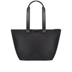 EMPORIO ARMANI BLACK NYLON SHOPPING BAG