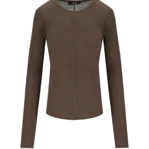 MAX MARA WEEKEND VINCINTA BROWN LONG SLEEVED T-SHIRT