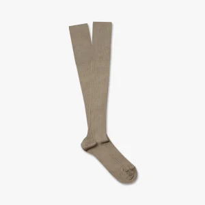Nils – Knee-High Cotton Socks – Sage Beige