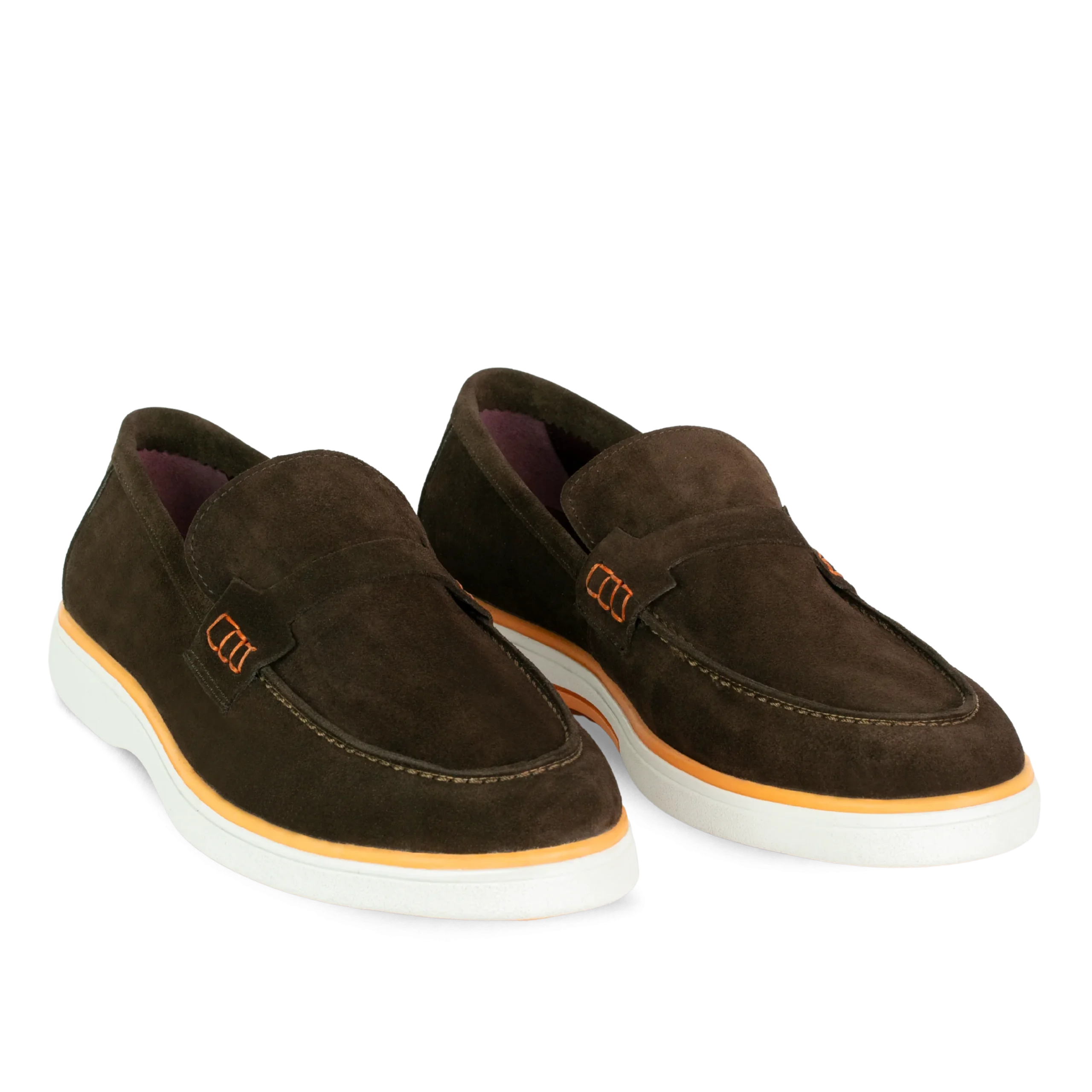 Rafter: Mocassin Homme - Daim Marron/Orange – Image 3