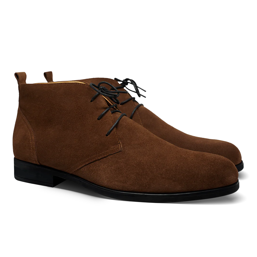 Ashley: Demi Bottes Homme- Caoutchouc Marron – Image 4