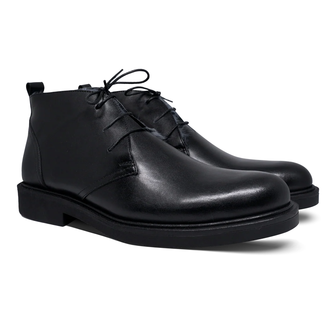 Dunber: Demi Bottes Homme - Cuir Noir – Image 3