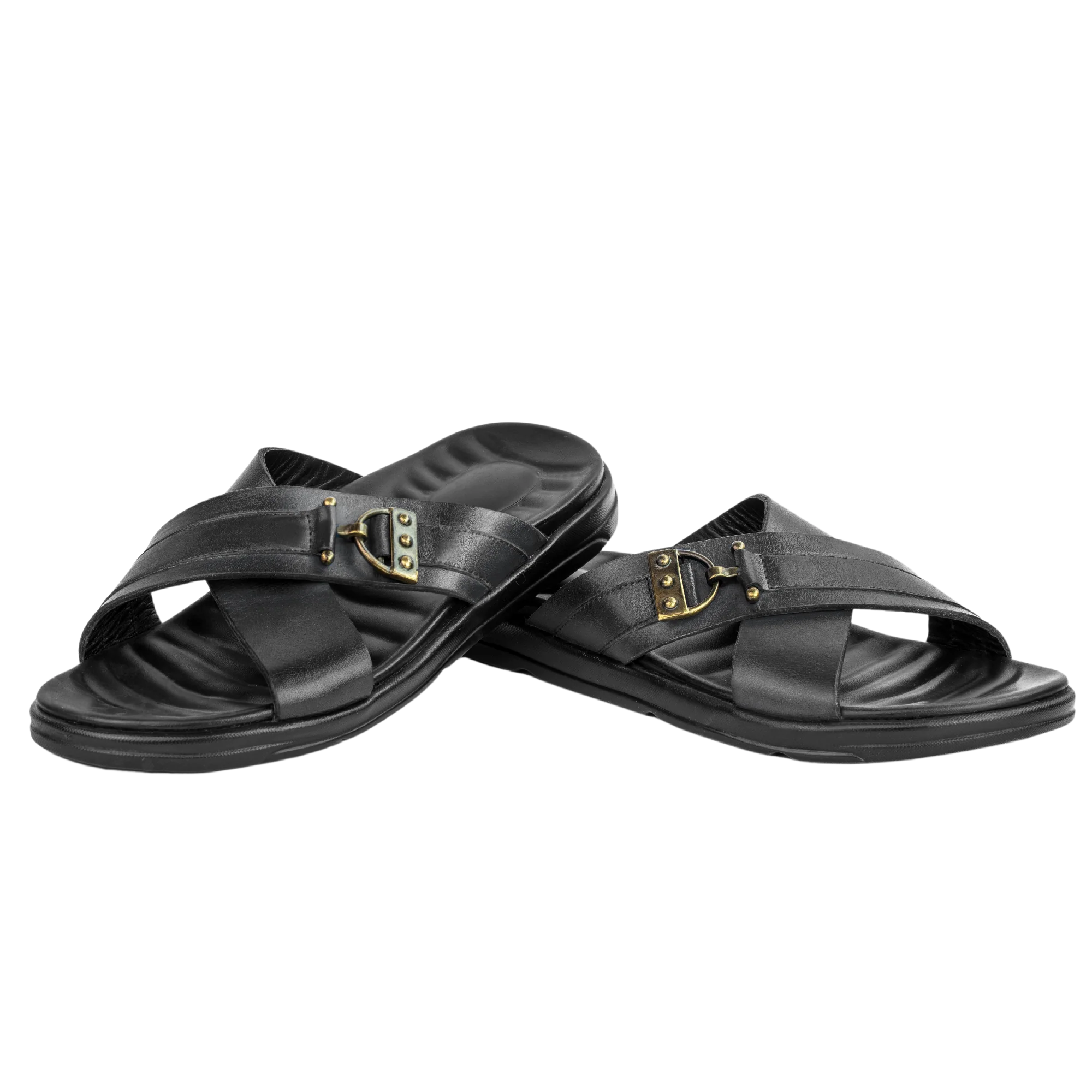 Oasis: Sandales Homme - Cuir Bordeaux – Image 3