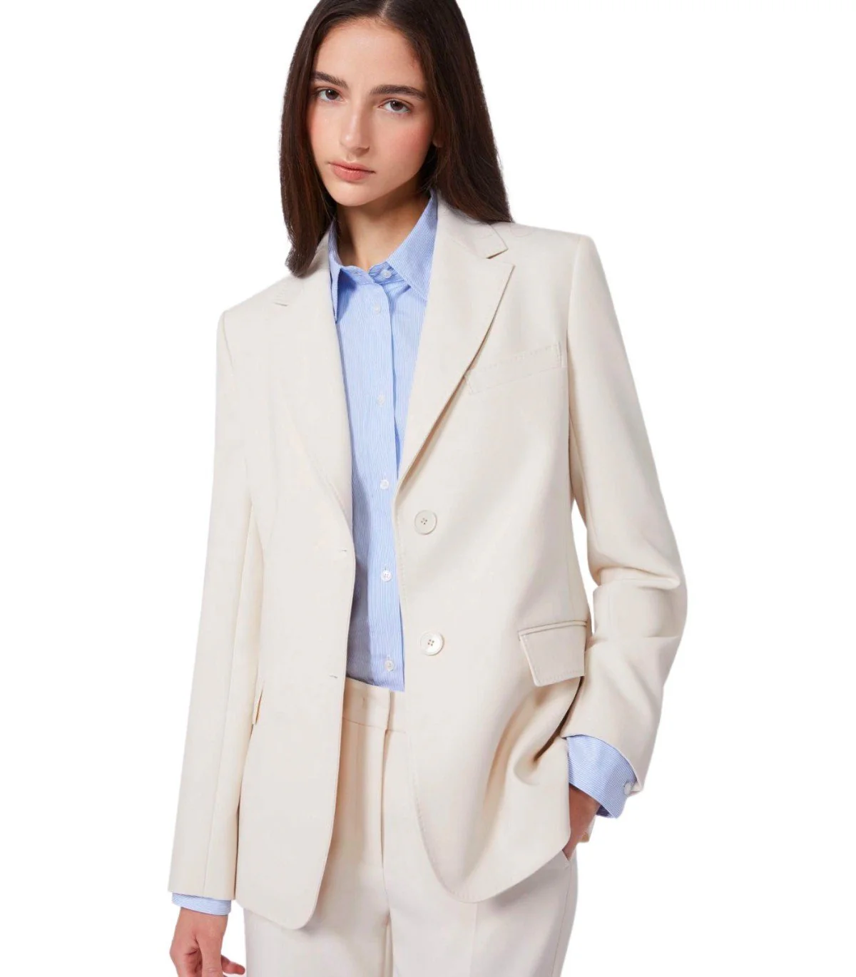MAX MARA WEEKEND UVA IVORY SINGLE-BREASTED JACKET – Image 6