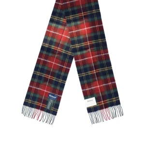 BARBOUR WOOL CASHMERE WINTERBERRY TARTAN SCARF
