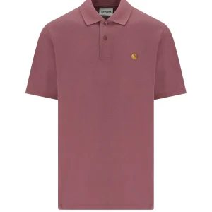 CARHARTT WIP S/S CHASE DUSKY PINK POLO SHIRT