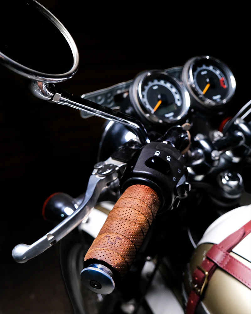 Trip Machine Lederband Grip Wrap Tobacco Perforated – Image 7