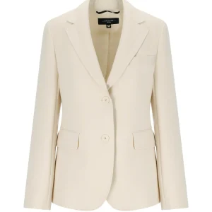 MAX MARA WEEKEND UVA IVORY SINGLE-BREASTED JACKET