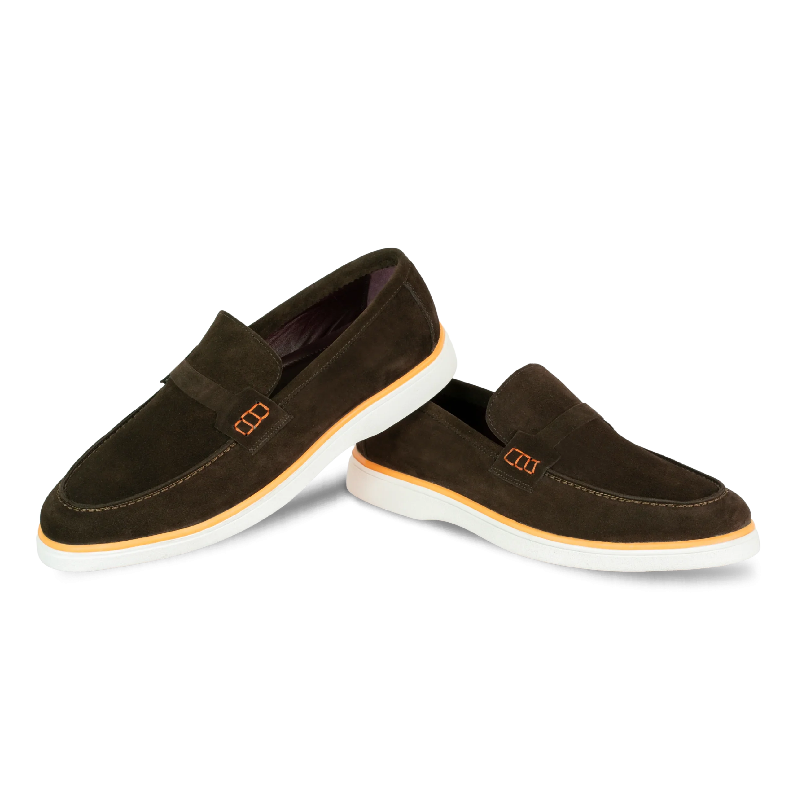 Rafter: Mocassin Homme - Daim Marron/Orange – Image 4
