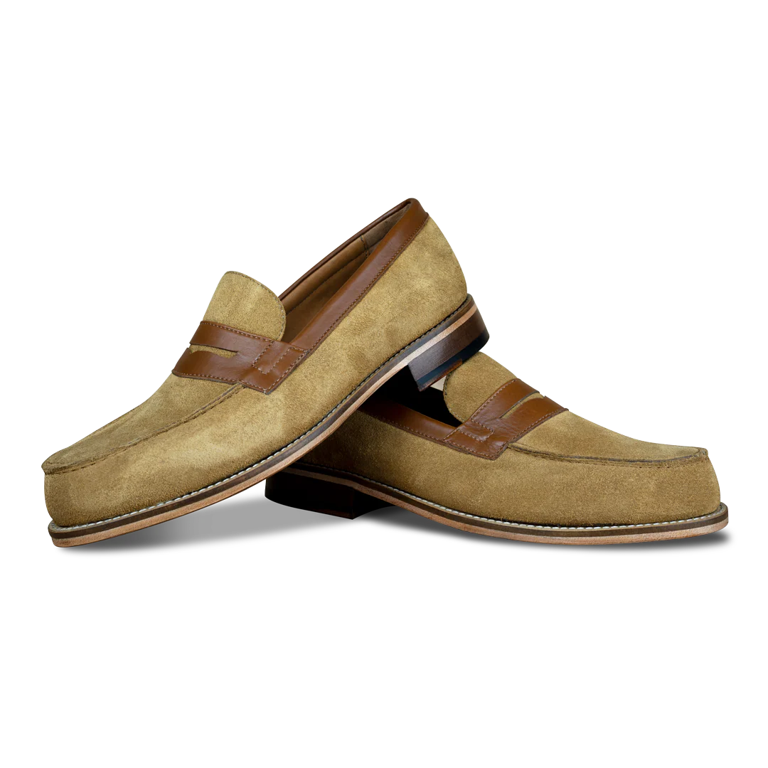 Beverley: Mocassin Homme - Daim Beige – Image 5