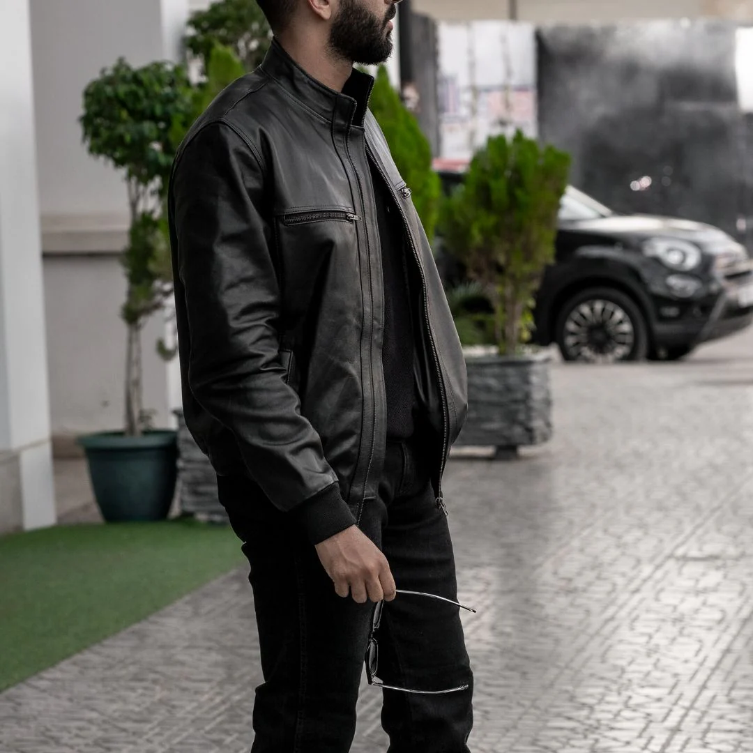 Vanguard: Veste Hommes - Cuir Noir – Image 3