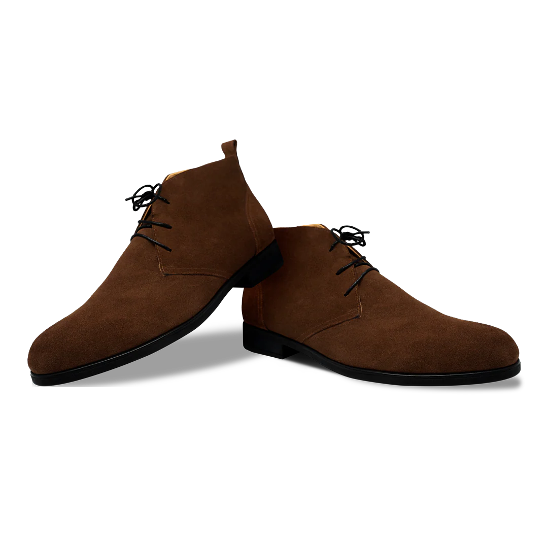 Ashley: Demi Bottes Homme- Caoutchouc Marron – Image 5