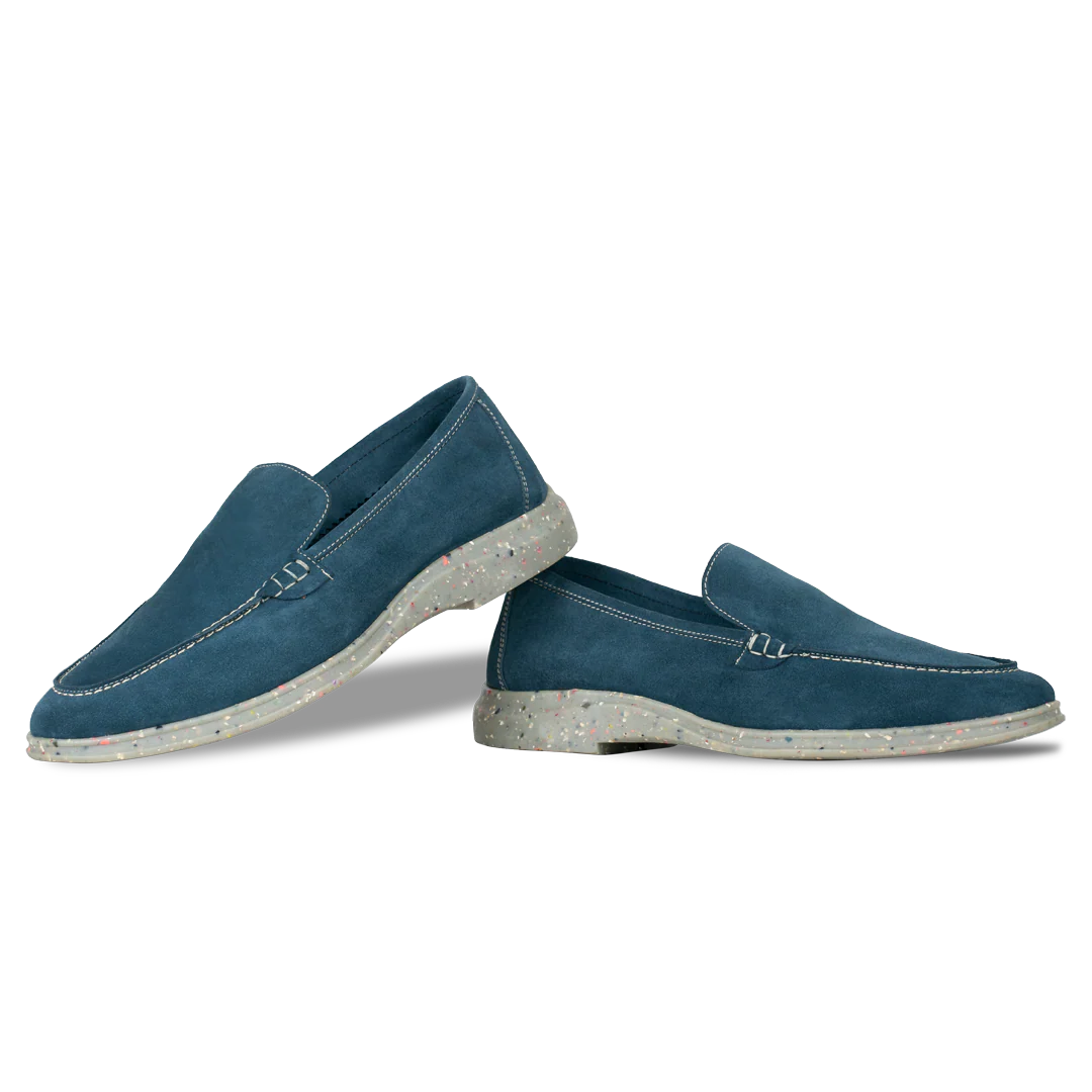 Stewart: Mocassin Homme - Daim Bleu persan – Image 4