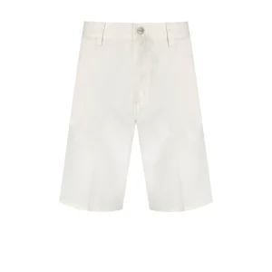 CARHARTT WIP SINGLE KNEE OFF-WHITE BERMUDA SHORTS