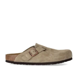 BIRKENSTOCK BOSTON SUEDE TAUPE UNISEX CLOG
