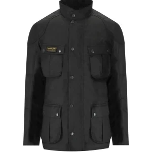 BARBOUR INTERNATIONAL WINTER LOCKSEAM WAX BLACK JACKET