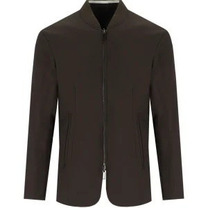 EMPORIO ARMANI BROWN BLUE REVERSIBLE JACKET
