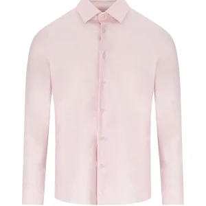 ARCHIVIUM PINK LINEN EFFECT SHIRT