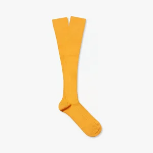 Nils – Knee-High Cotton Socks – Mustard Yellow