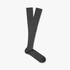 Nils – Knee-High Cotton Socks – Grey